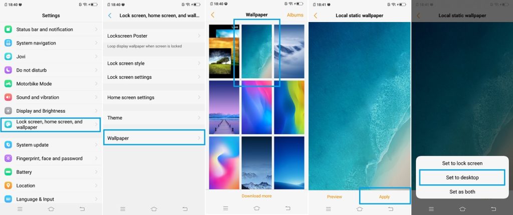 How To Change Wallpaper On Vivo X21 Vivo V9 Vivo V9 Youth Vivo V7 Vivo V7 Vivo V5s Vivo V5 Plus Vivo V5 Vivo Y83 Vivo Y71 Vivo Y69 Vivo Y53i Vivo